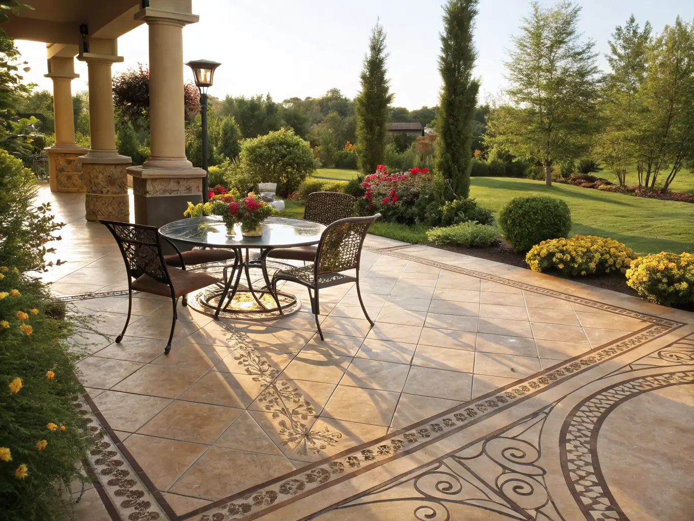 A newly installed custom deck and landscaping in a backyard, enhancing outdoor living space by ProDone Renovation Group.